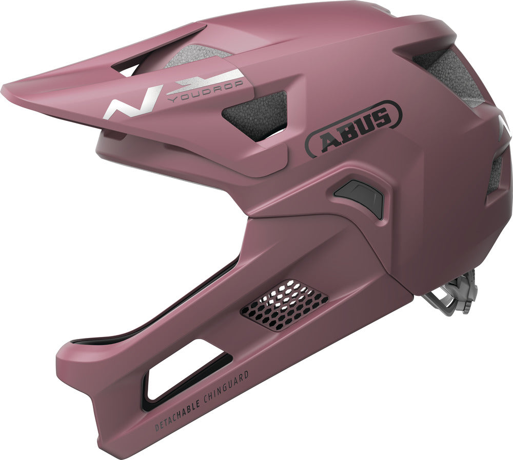 Abus YouDrop FF Kids Full-Face Helmet – Blush Red