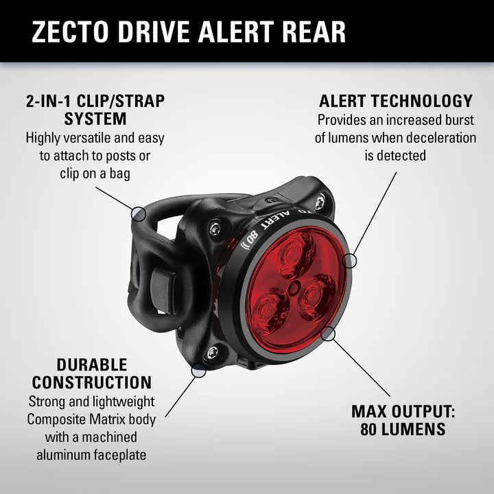 Lezyne Zecto Alert Drive LED USB Rear light