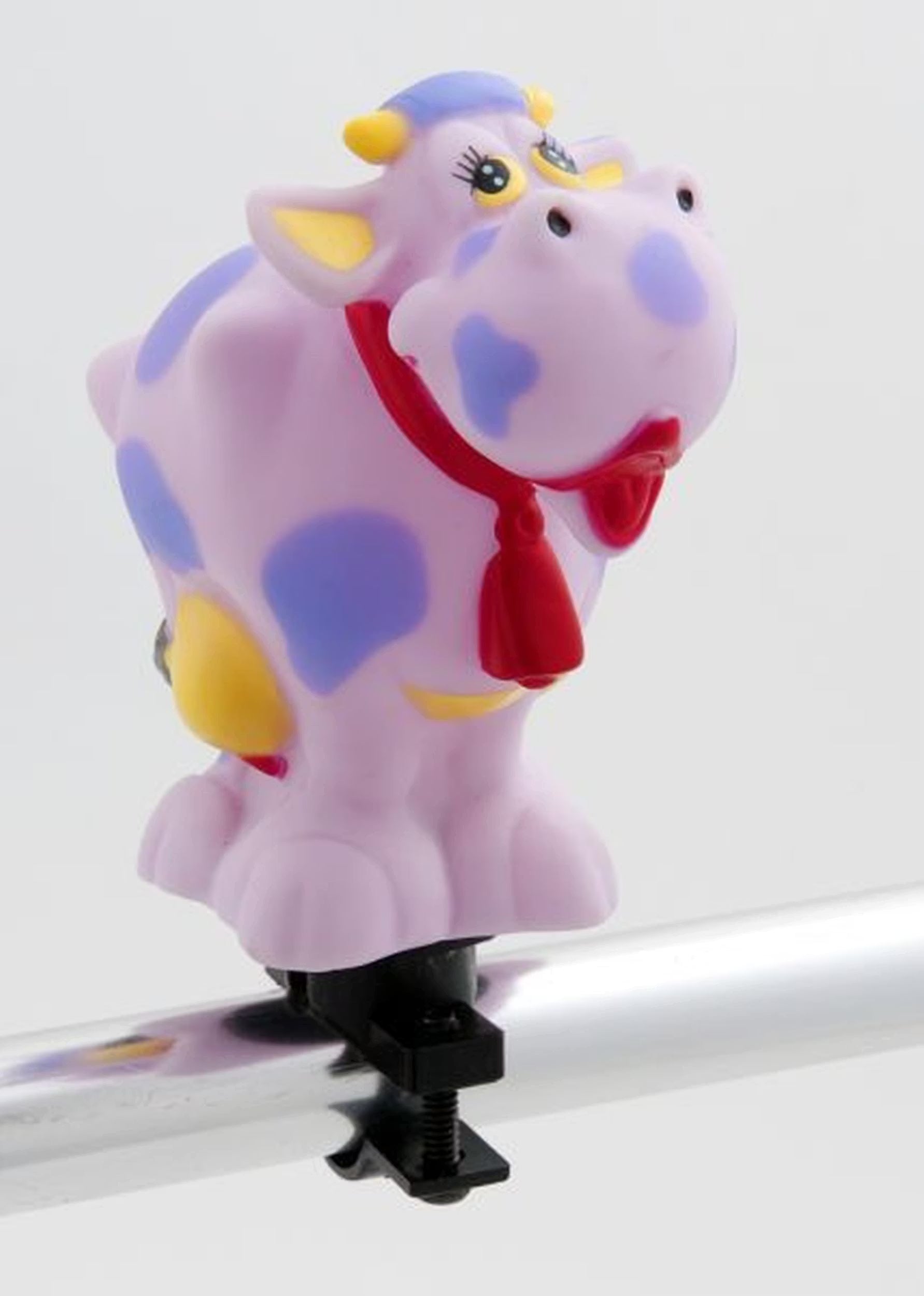 Colorful cow-shaped bike horn