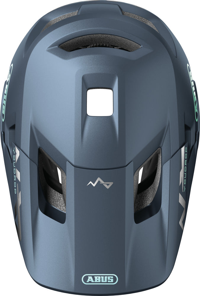Abus YouDrop FF Kids Full-Face Helmet – top view