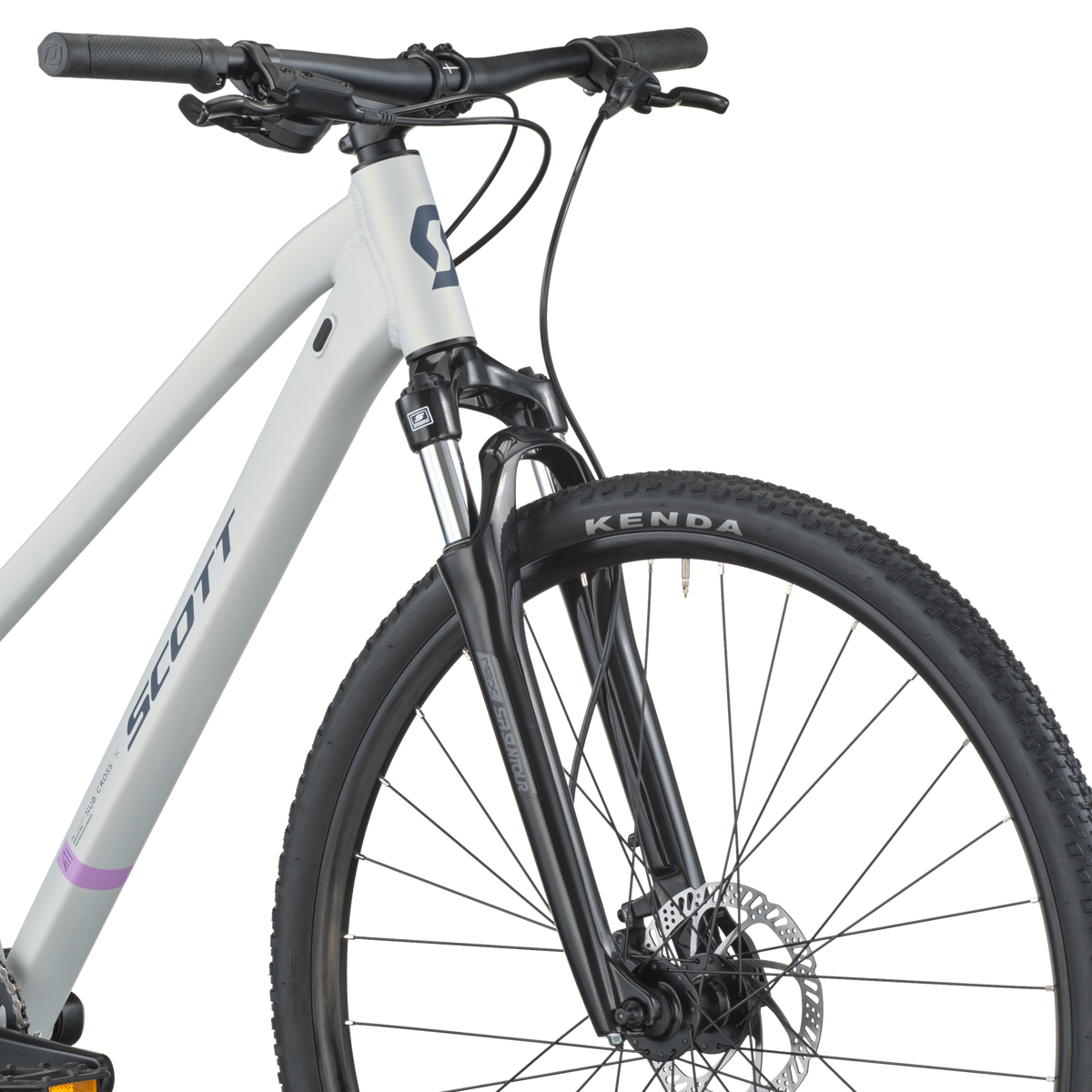 Scott Sub Cross 30 Slope, handlebar and suspension fork