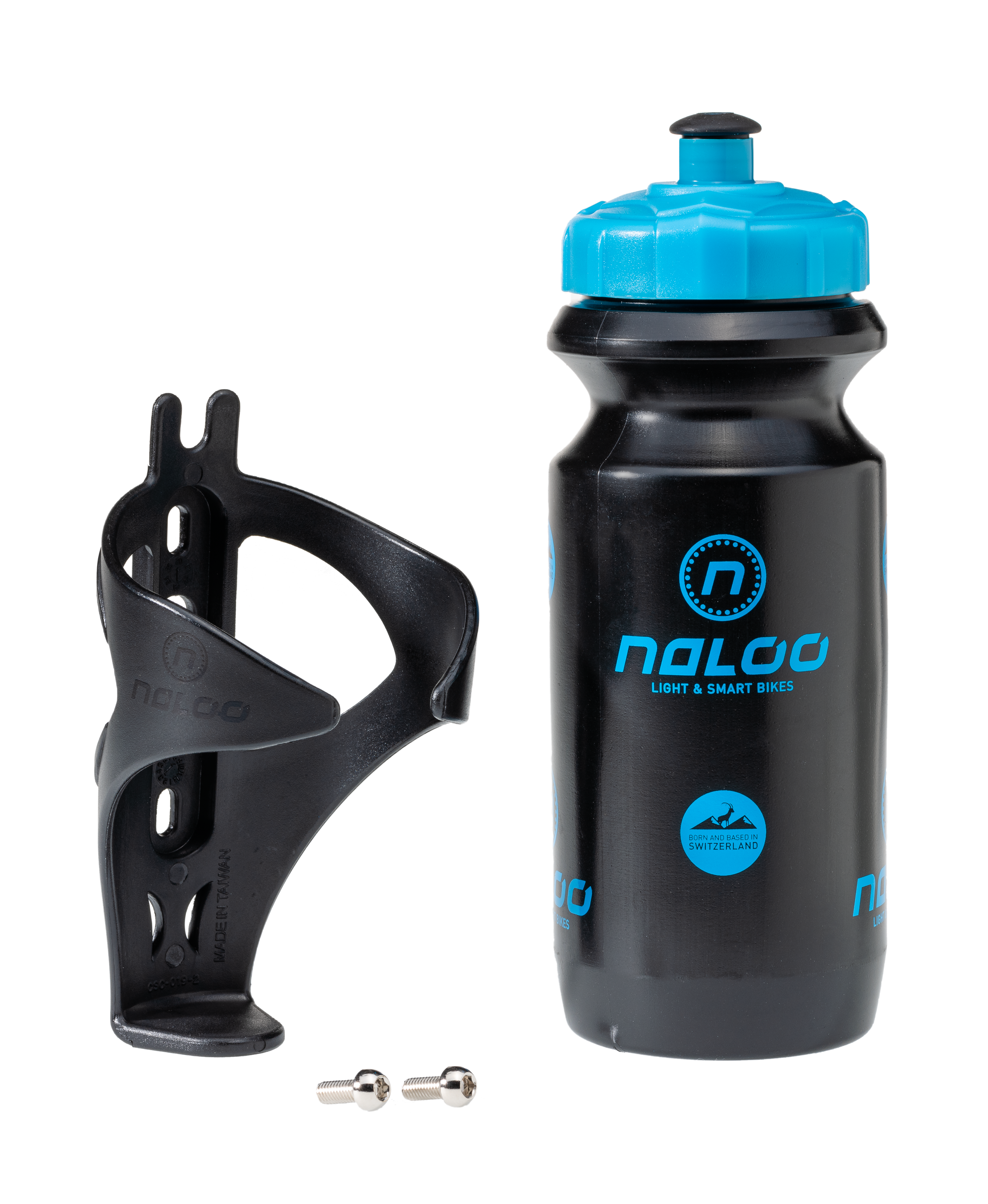 Naloo water bottle and cage set